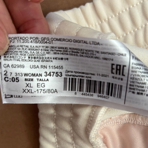 Mango Cream Wide Leg Pants Sz XL - Picture 2 of 5